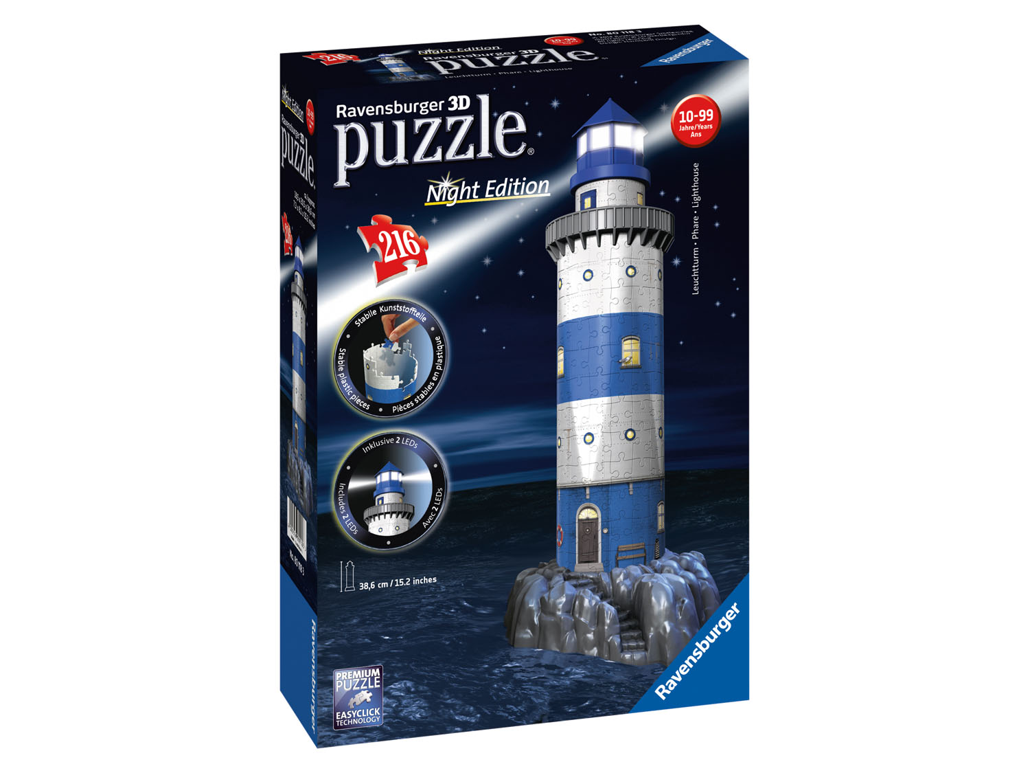 Ravensburger 3D Puzzle Gebäude leuchtend (Leuchtturm) | 04005556801183 Ravensburger 3D Puzzle Gebäude leuchtend (Leuchtturm) | 04005556801183