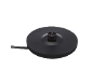 Schwarze Strombasis für Wasserkocher mit Kabel.