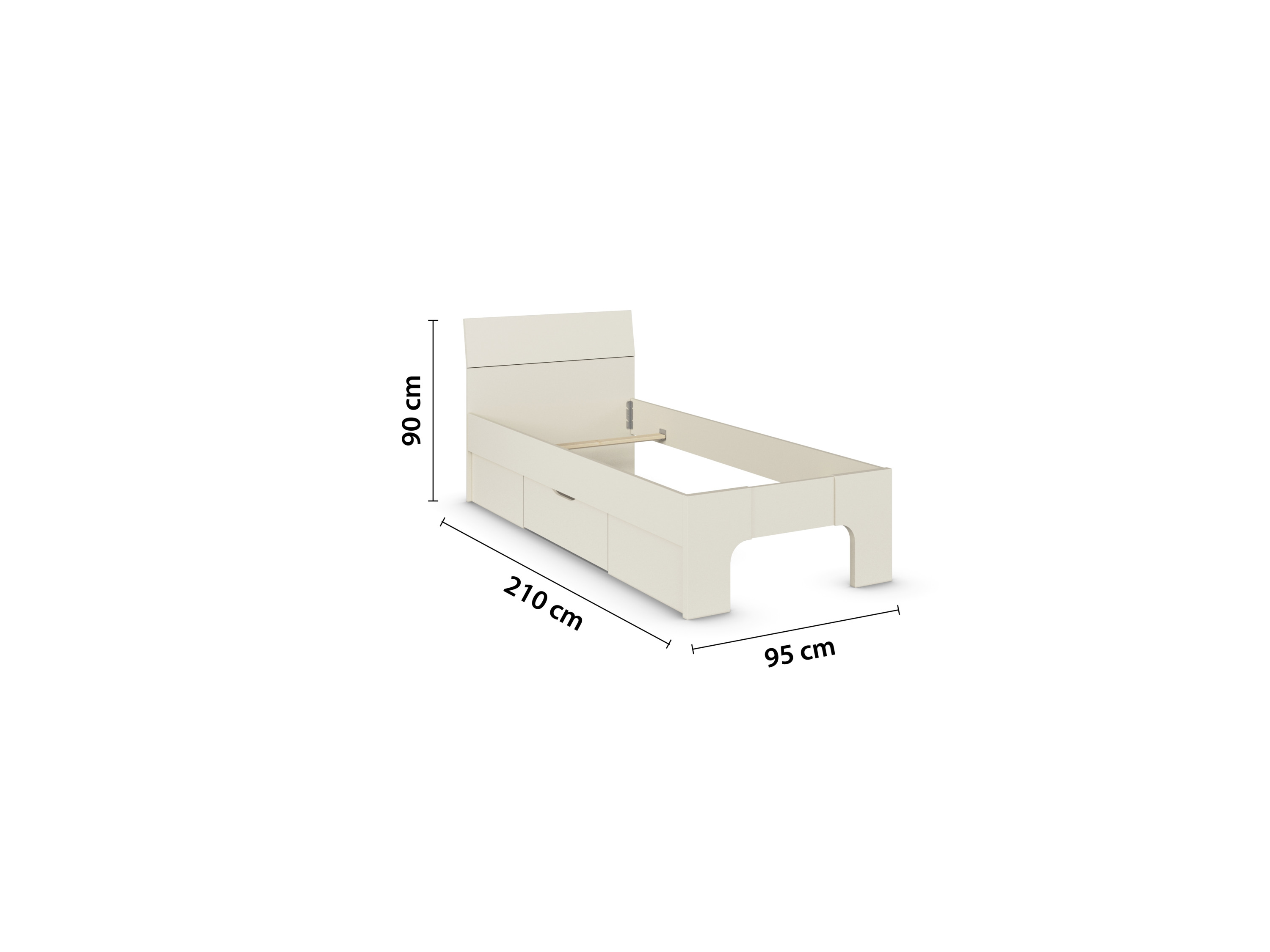 RAUCH BLUE Frieda Jugendzimmer-Set (Schrank 4-trg. Premium, Beige (Champagner), 90 x 200 cm) – Bild 4 von 4