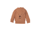 Braunes Baby-Sweatshirt mit gesticktem Bärengesicht und 3D-Ohren.