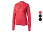 Crivit Damen Langarm-Sportshirt in Koralle, mit Reißverschluss und Logo