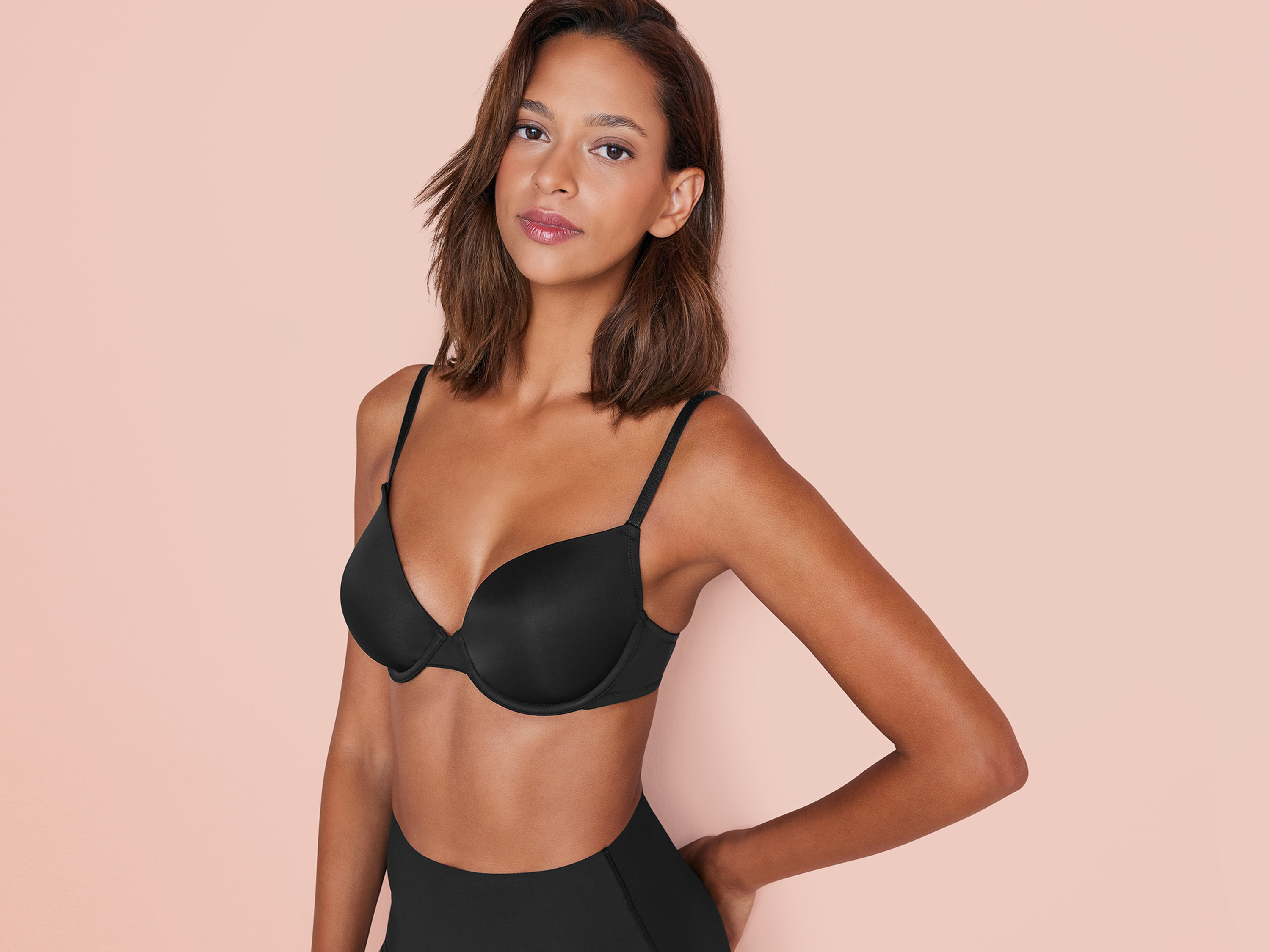 Thumbnail - esmara® Damen Bügel BHs 2er Set (80B, schwarz/beige)