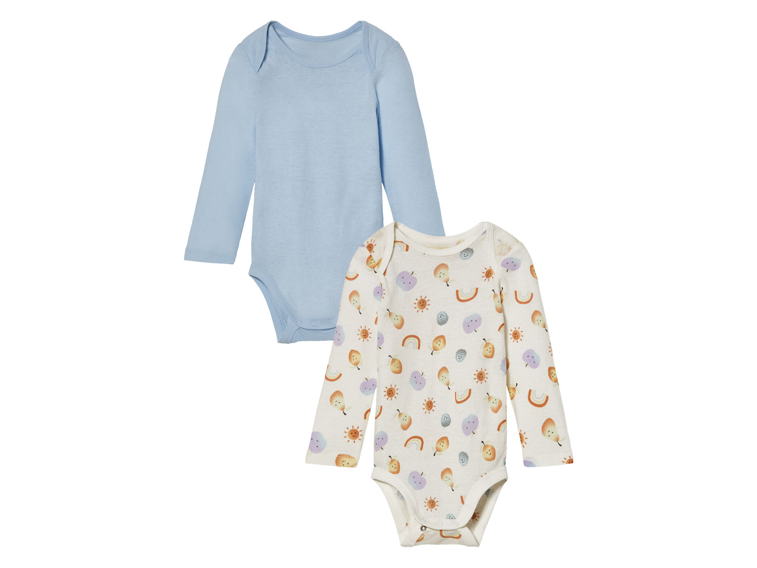 lupilu® Baby Bodies, 2 Stück (Blau/Weiß, 62/68) | 04335633065215