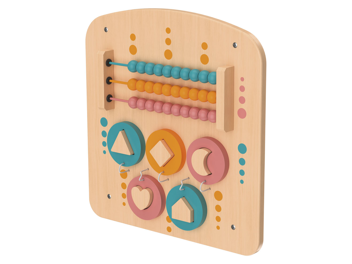 Thumbnail - Playtive Holz Motorik Wandspiele (Rechenschieber/Steckspiel)