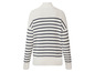 Weißer Pullover mit blauen Streifen
