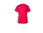 Rotes Damen-T-Shirt mit kurzen Ärmeln, Rückansicht.