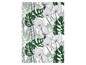 Küchenhandtuch mit tropischen Blättern in Grün und Weiß.