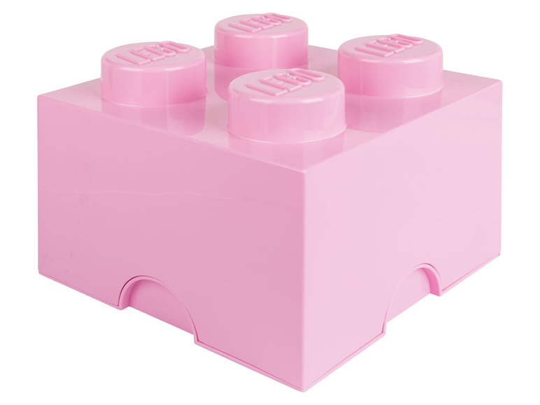 Gehe zu Vollbildansicht: LEGO Aufbewahrungsbox mit 4 Noppen, stapelbar, 2er Set - Bild 3
