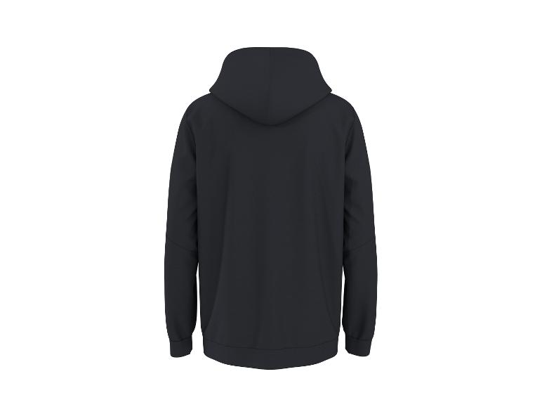 Dunkelblauer Hoodie, Rückansicht.