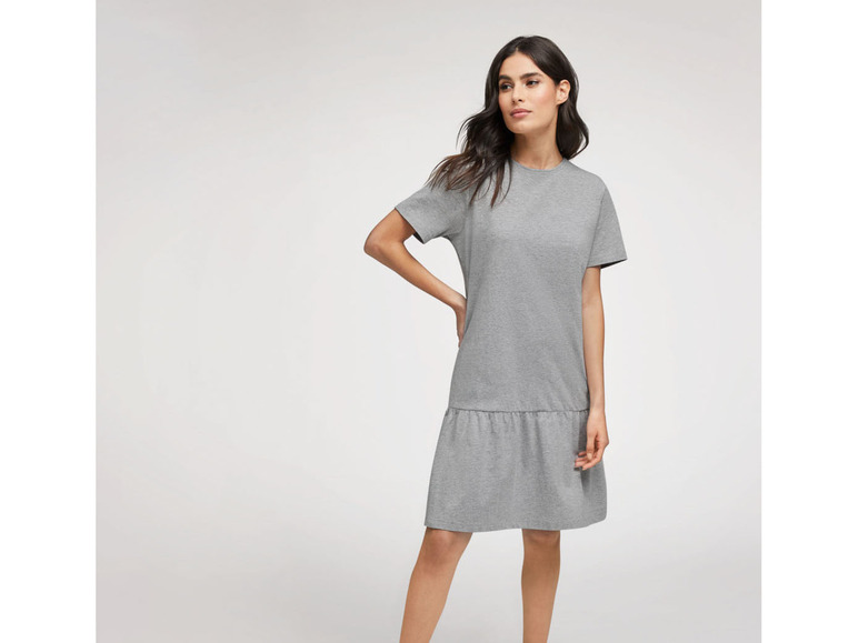 Gehe zu Vollbildansicht: esmara Damen Kleid mit Rundhalsausschnitt und überschnittenen Schultern - Bild 10