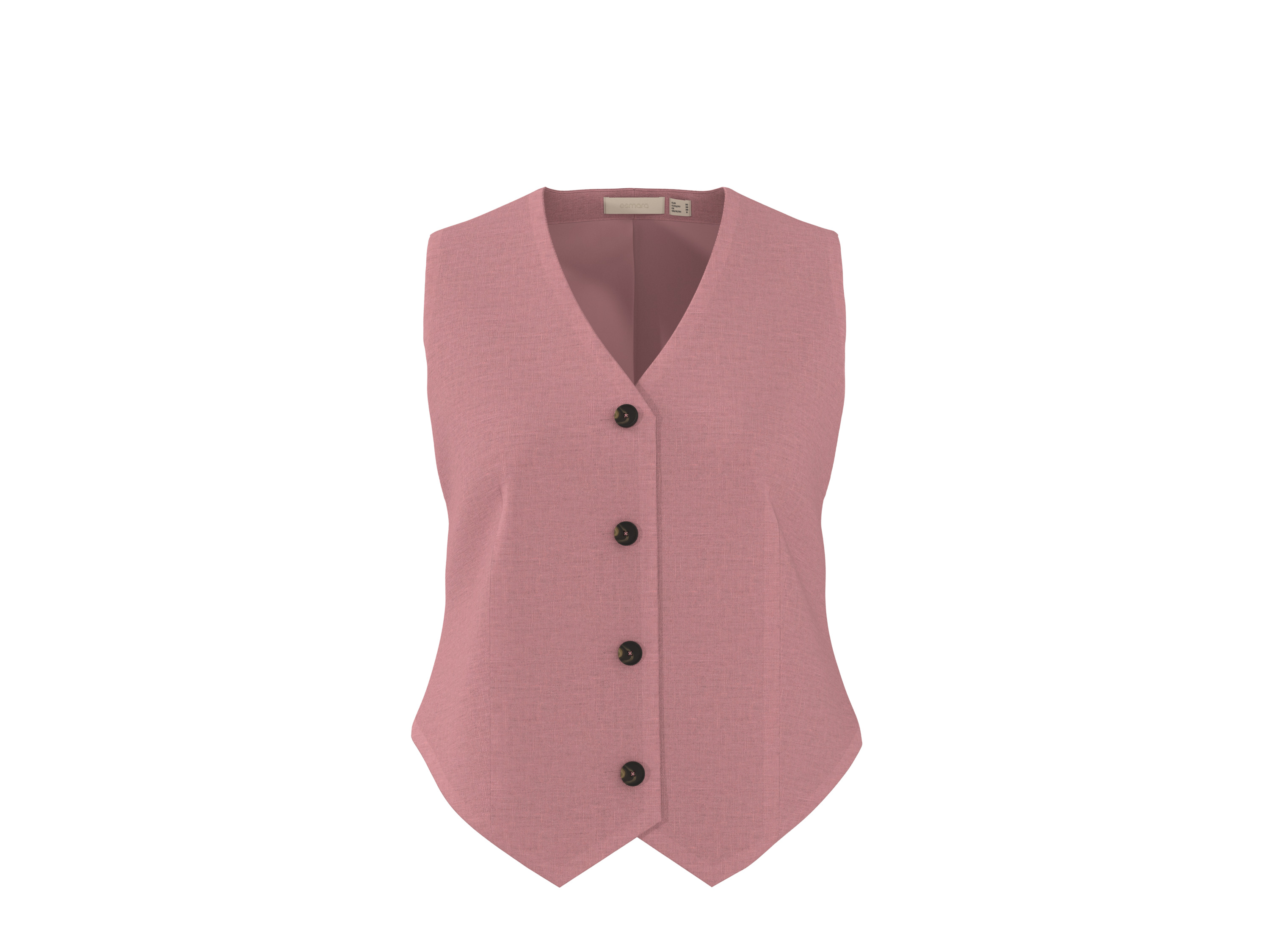 ESMARA® Damen Weste mit Leinen (Rosé, 42)