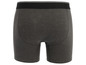 Graue Boxershorts mit schwarzem Bund.