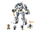 LEGO Ninjago Mech Dragon mit Ninja-Figuren.