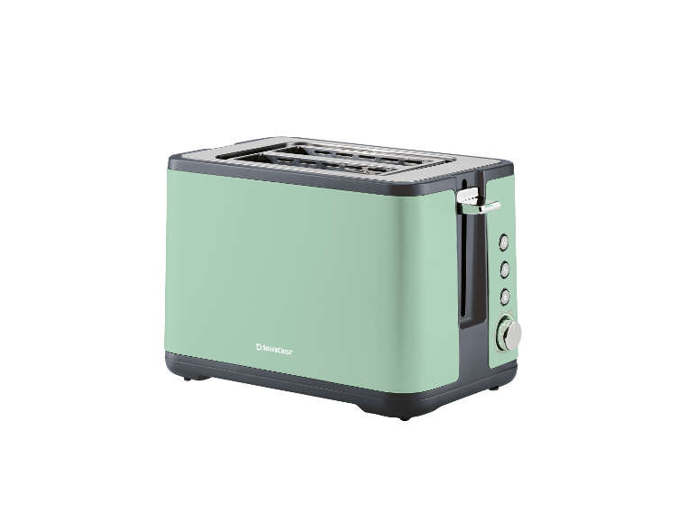 SilverCrest Toaster, mintgrün, zwei Schlitze.