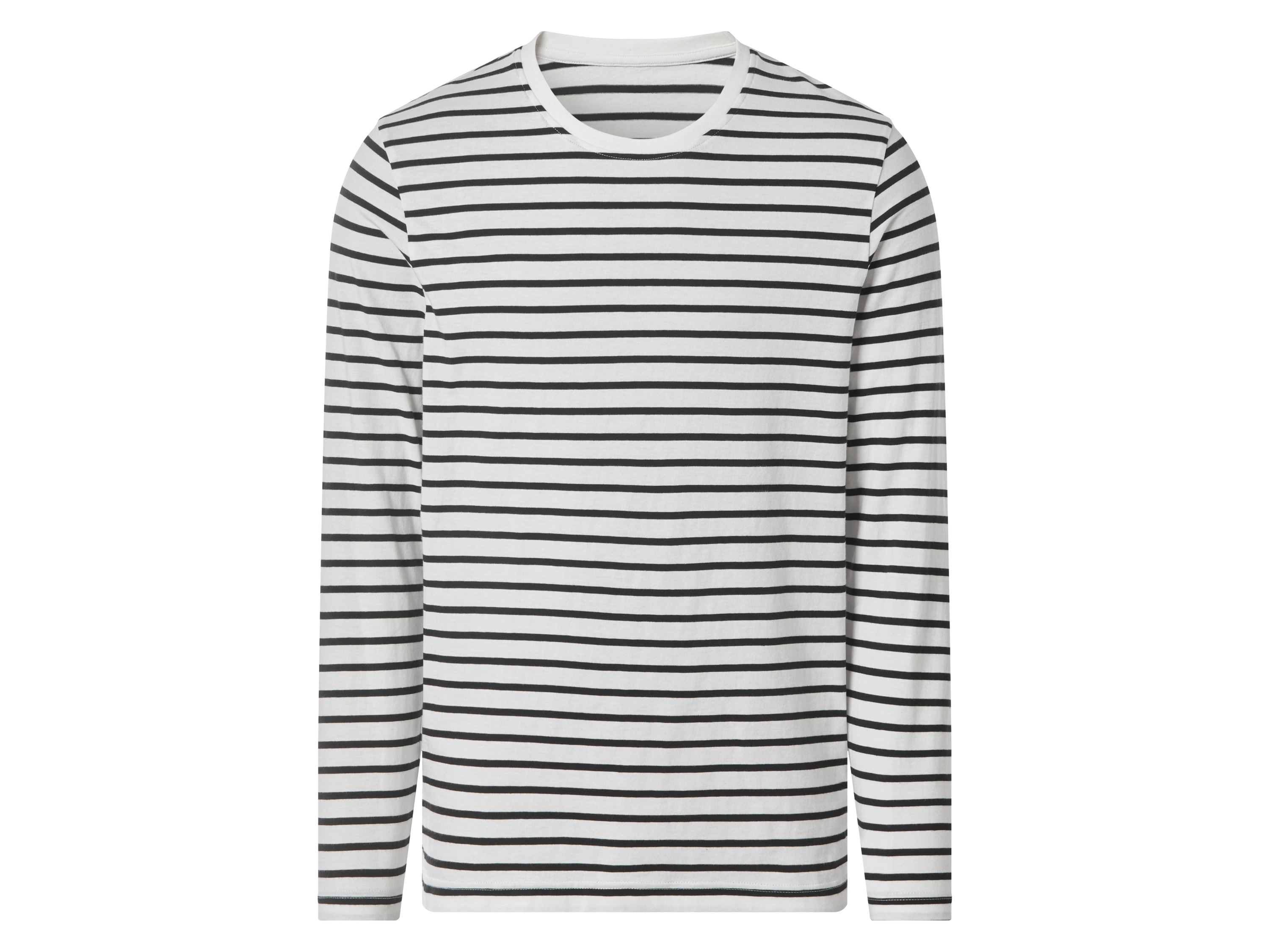 ESMARA MEN Herren Langarmshirt (Schwarz/weiß, L (52/54))"" - Farbe: weiss