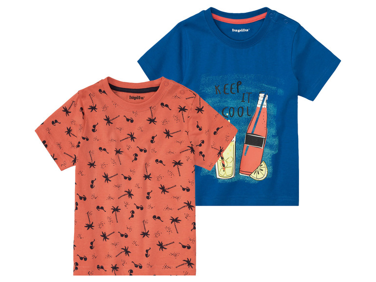 Gehe zu Vollbildansicht: lupilu® Kleinkinder Jungen T-Shirt, 2 Stück, weiche Single-Jersey-Qualität - Bild 10