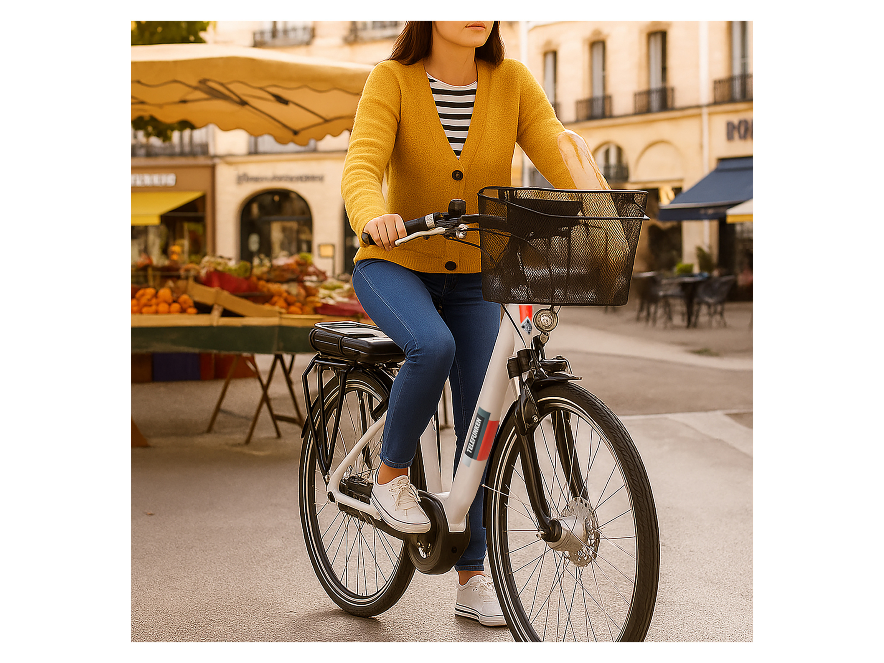 Telefunken E-Bike Cityrad Multitalent RC667, 7 Gang Shimano Nexus Schaltwerk, Nabenschaltung, Frontmotor, 536,5 Wh, Pedelec, Elektrofahrrad, Damen, Herren, inne – Bild 2 von 4