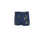 Blaue Jungen-Boxershorts mit gelben Blitzen und Ball-Motiv