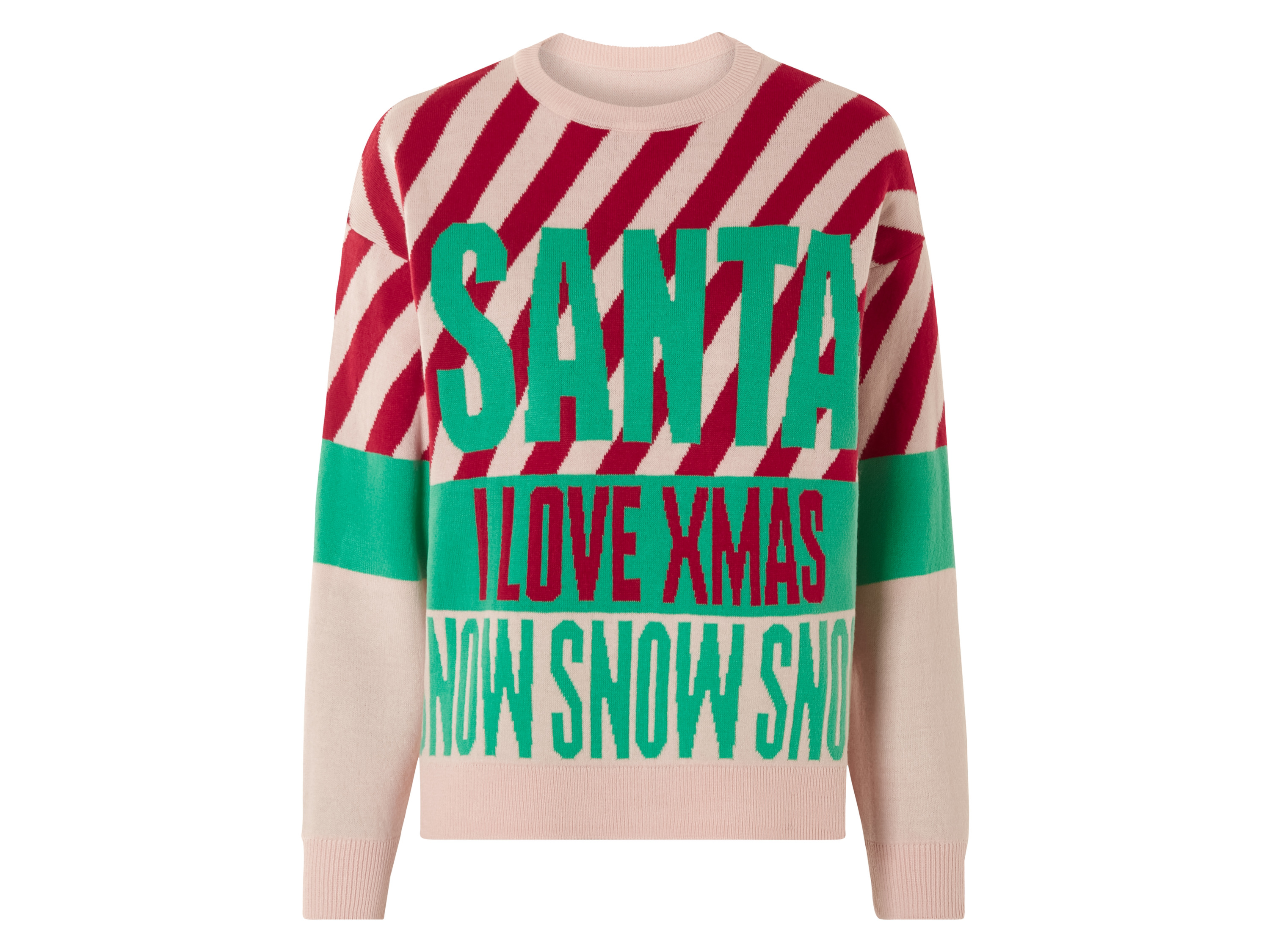 esmara® Damen Pullover Weihnachten (Rosa, L (44/46)) | 04335814073466