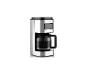 Silberne Bodum Kaffeemaschine mit Glaskanne voller Kaffee