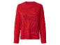 Roter Strickpullover mit Rundhalsausschnitt