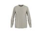 Herren-Henley-Shirt in Hellgrau mit langen Ärmeln und drei Knöpfen.