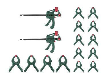 PARKSIDE® - Zwingen-Set, 2-teilig / 16-teilig (Klemmen-Set 16-tlg)