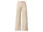 Beige High-Waist Wide-Leg Jeans