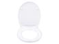 Weißer Toilettensitz mit Deckel, Draufsicht