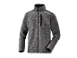 Graue Herren-Fleecejacke mit durchgehendem Reißverschluss
