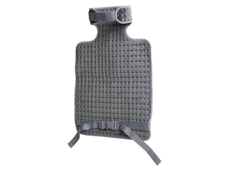 Graues elektrisches Heizkissen mit Gurten und Schnalle