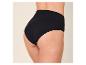 Schwarzer Damen-Slip mit hoher Taille, Rückansicht