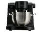 Schwarze Küchenmaschine mit Edelstahlschüssel, Digitalanzeige und 7 Geschwindigkeitsstufen