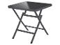 Klappbarer Bistrotisch in Anthrazit mit quadratischer Tischplatte.