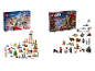 LEGO Adventskalender Disney Princess und Star Wars mit Boxen und Figuren.