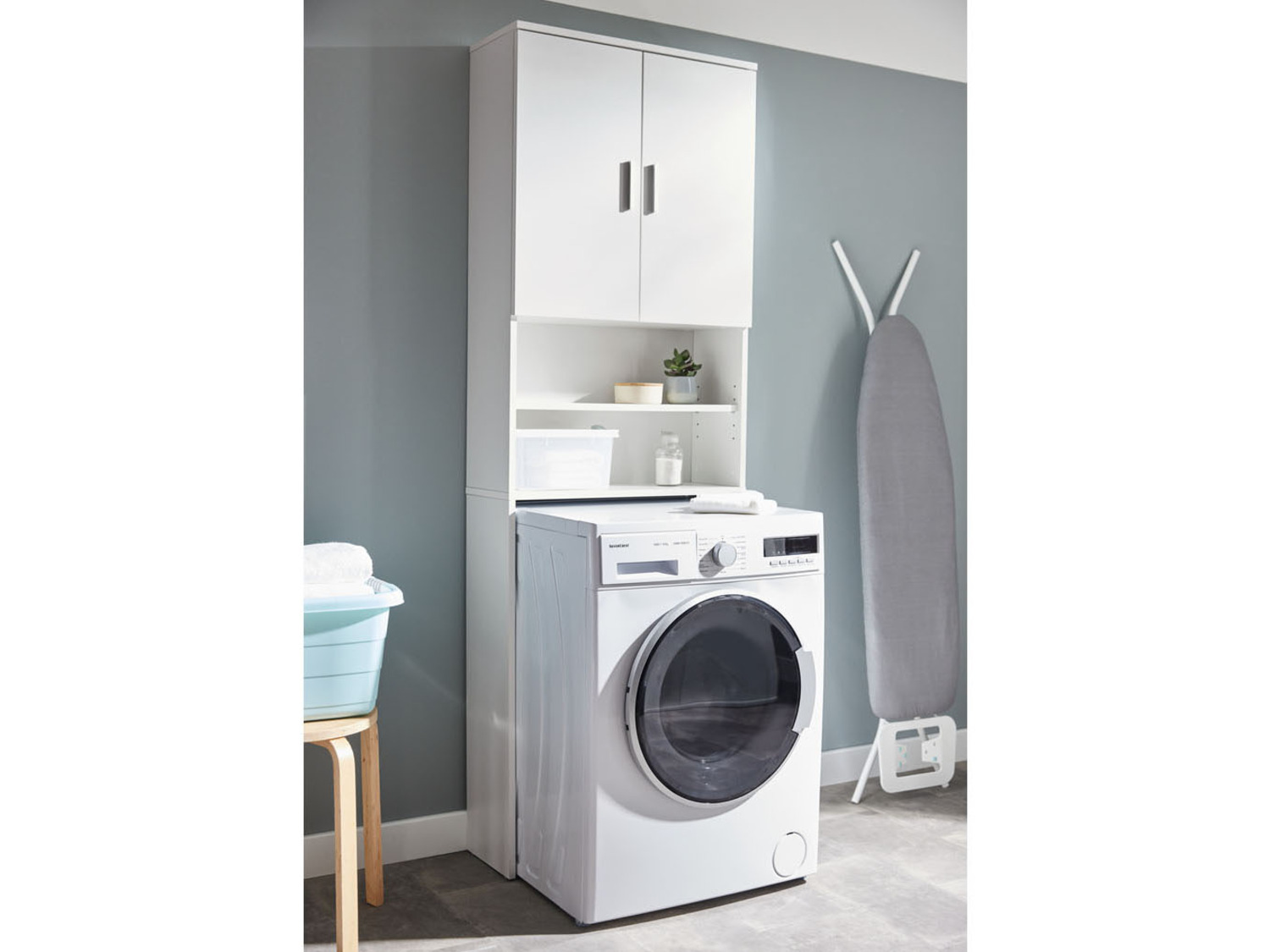 Es fühlt sich luxuriös an! LIVARNO home Waschmaschinen-Überbauschrank »Liverpool«…