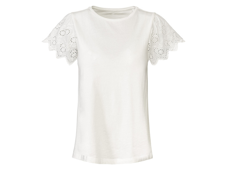 Gehe zu Vollbildansicht: esmara® Damen T-Shirt mit Spitze, aus reiner Baumwolle - Bild 8