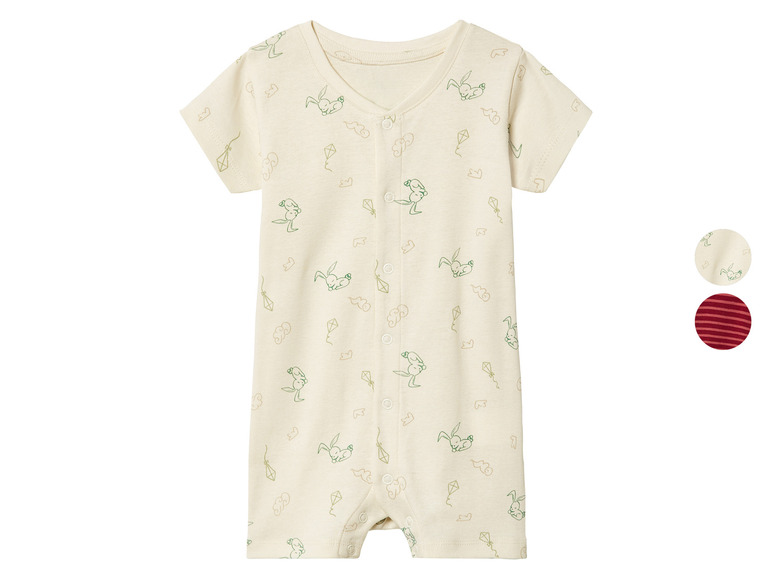 Gehe zu Vollbildansicht: lupilu® Baby Pyjama, kurzarm, reine Bio-Baumwolle - Bild 1