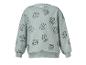 Hellgrünes Langarm-Sweatshirt mit Löwengesicht-Aufdruck.