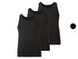 Drei schwarze Tanktops.