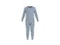 Blauer Kinderpyjama mit Schleifenmuster.