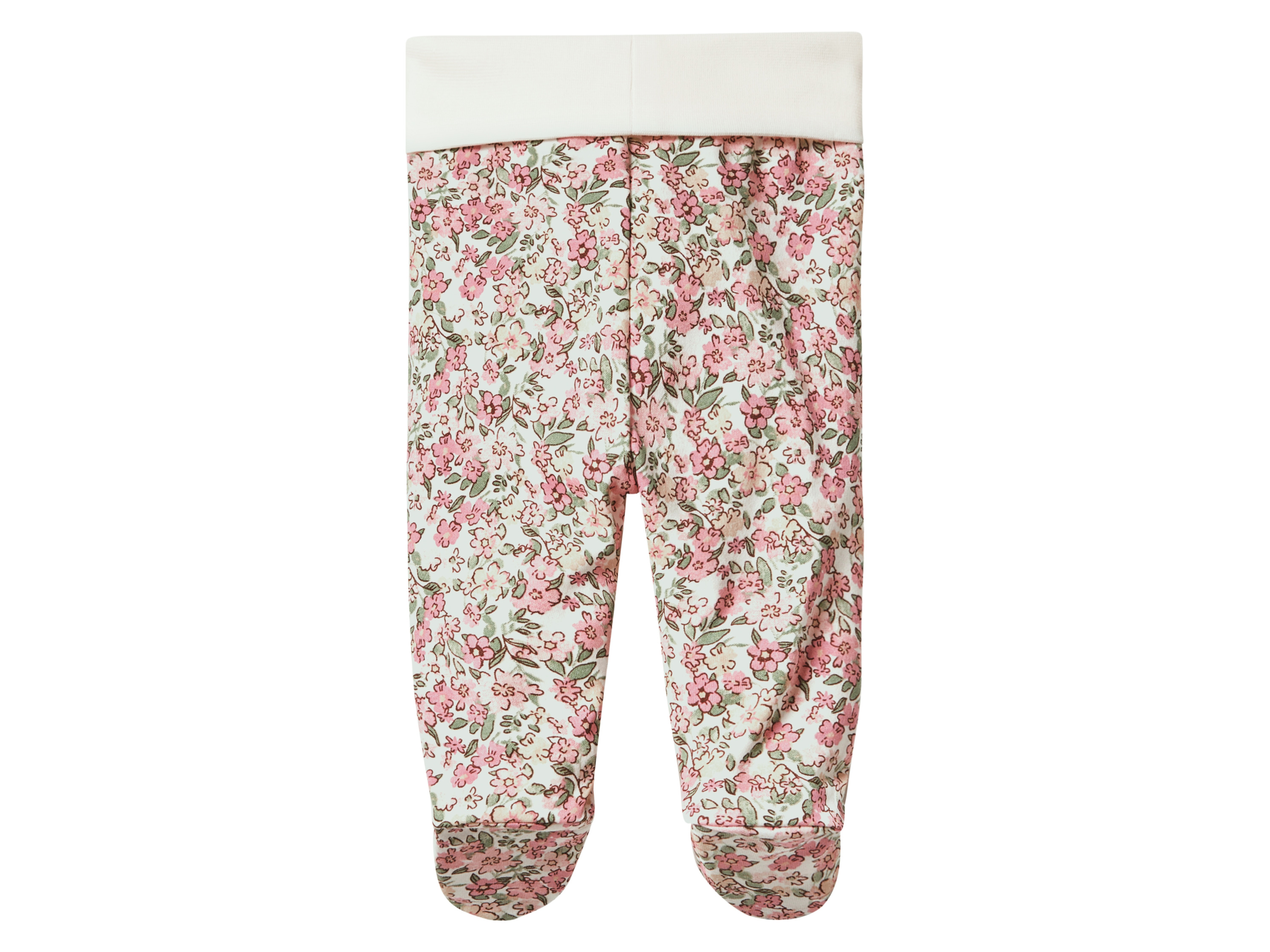 Thumbnail - lupilu® Baby Jogginghose, Bio-Baumwolle (weiß/Blumen, 74/80)