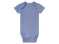 Ein hellblauer Baby-Body.