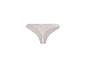 Weißer String-Tanga aus geripptem Material