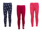 Drei Leggings mit Pferde- und Einhorn-Prints.