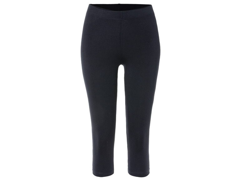Schwarze Capri-Leggings für Damen.