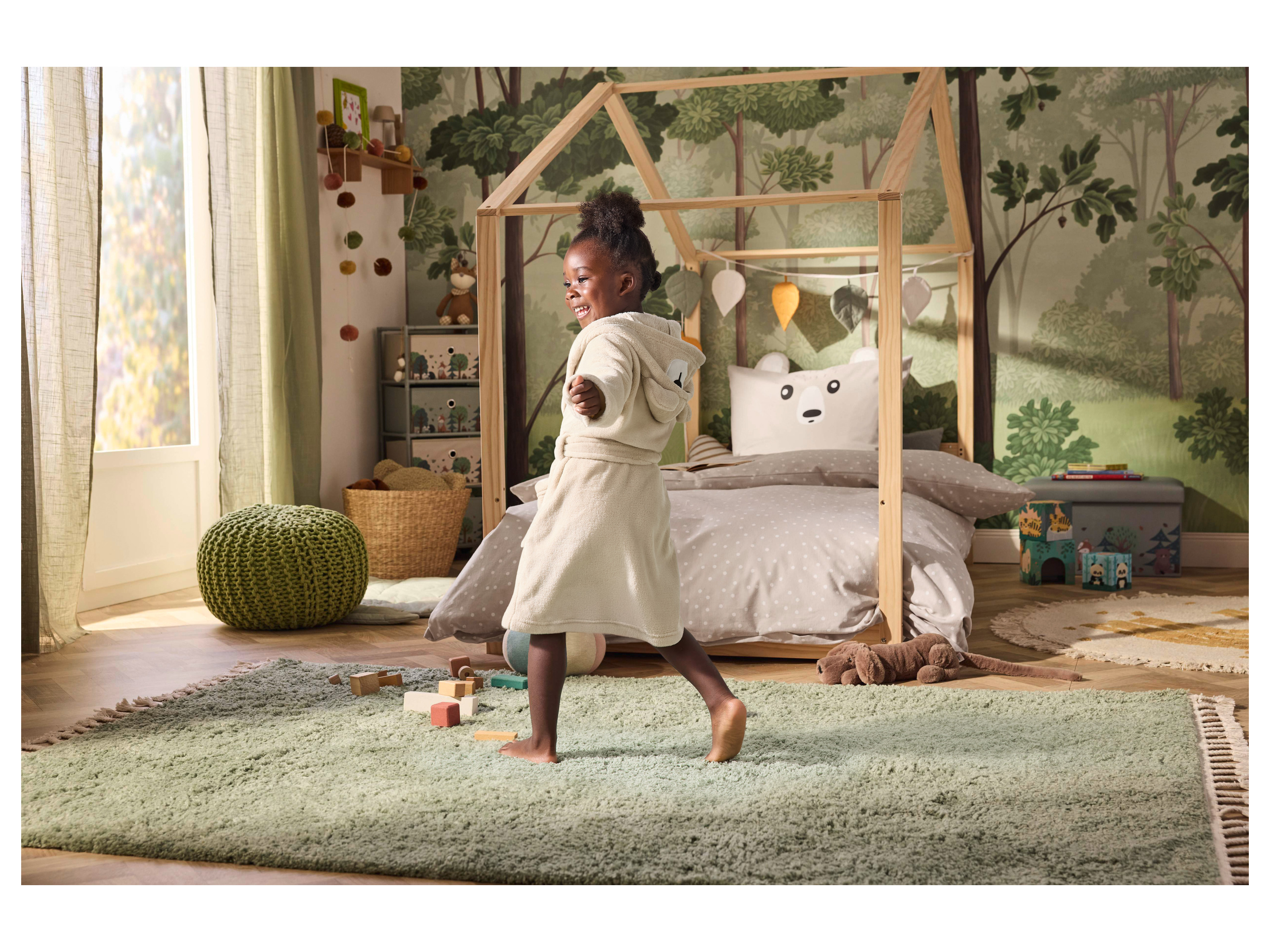 Thumbnail - LIVARNO® Kinder Bademantel (Creme, 98/104)