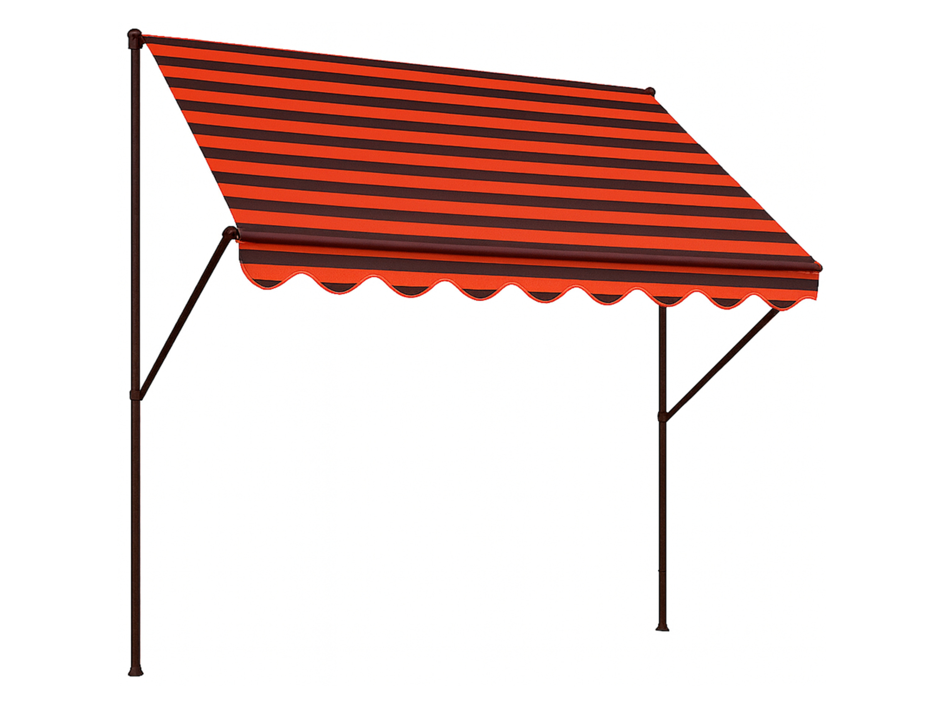 Angerer Klemmmarkise (bran-orange gestreift, 400 cm breit) | 04021093006263