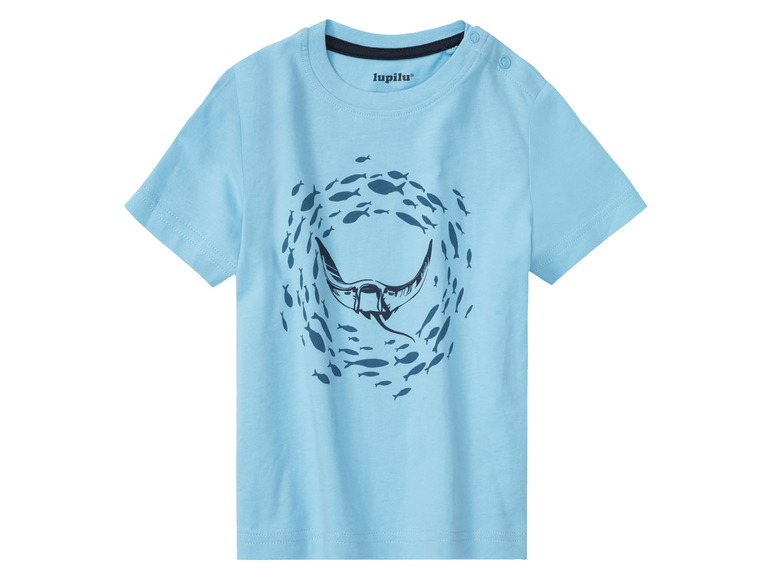 Gehe zu Vollbildansicht: LUPILU® Kleinkinder Jungen T-Shirt, 3 Stück, aus reiner Baumwolle - Bild 11