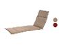 Beige Liegestuhl Kissen mit Rückenlehne.